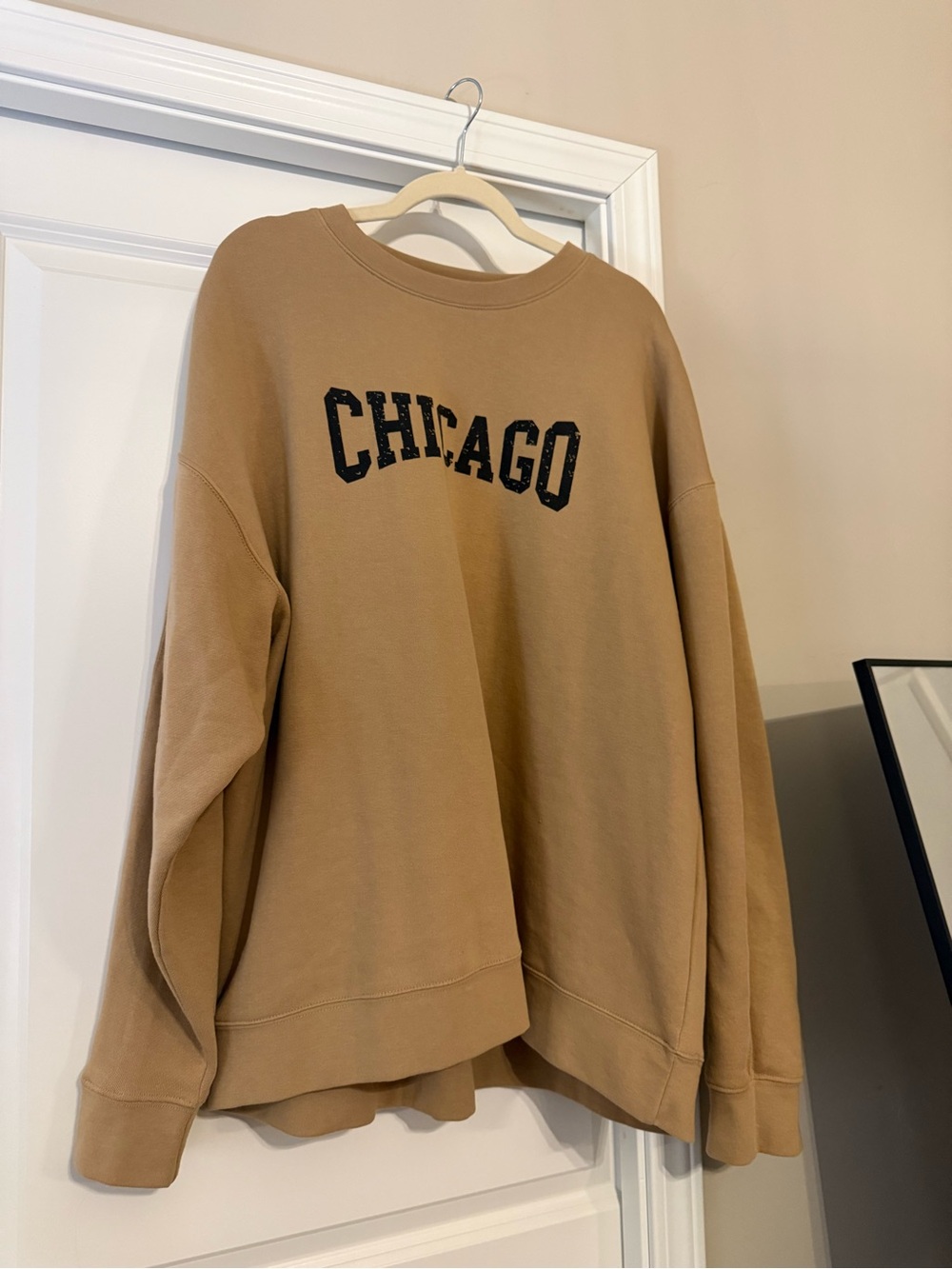 Chicago Graphic Crewneck Sweatshirt - Tan